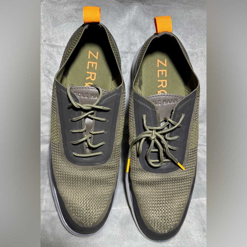 COLE HAAN Men's Zerogrand Omni Dark Olive Knit Lightweight, C35239 Sz 10.5